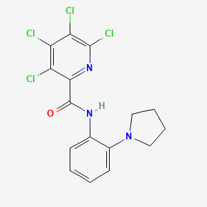 3,4,5,6-tetrachloro-N-(2-pyrrolidin-1-ylphenyl)pyridine-2-carboxamide
