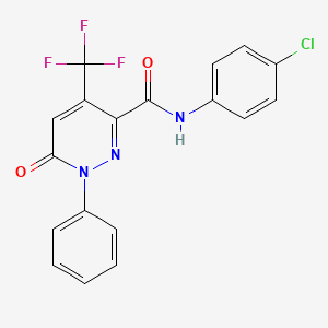 N-(4-chlorophenyl)-6-oxo-1-phenyl-4-(trifluoromethyl)-1,6-dihydro-3-pyridazinecarboxamide
