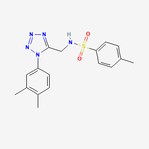 N-((1-(3,4-dimethylphenyl)-1H-tetrazol-5-yl)methyl)-4-methylbenzenesulfonamide