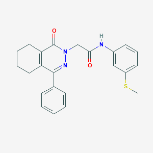 molecular formula C23H23N3O2S B271023 N-[3-(methylthio)phenyl]-2-(1-oxo-4-phenyl-5,6,7,8-tetrahydrophthalazin-2(1H)-yl)acetamide 