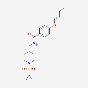 4-butoxy-N-((1-(cyclopropylsulfonyl)piperidin-4-yl)methyl)benzamide