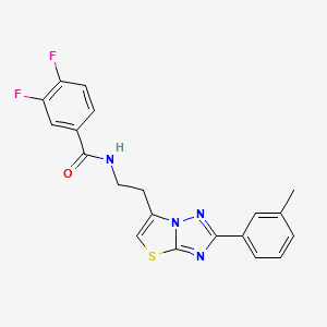 3,4-difluoro-N-(2-(2-(m-tolyl)thiazolo[3,2-b][1,2,4]triazol-6-yl)ethyl)benzamide
