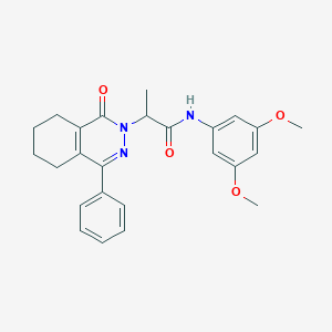 molecular formula C25H27N3O4 B271024 N-(3,5-dimethoxyphenyl)-2-(1-oxo-4-phenyl-5,6,7,8-tetrahydrophthalazin-2(1H)-yl)propanamide 