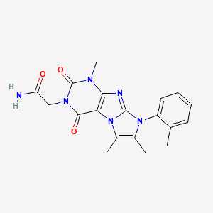 2-[4,7,8-Trimethyl-6-(2-methylphenyl)-1,3-dioxopurino[7,8-a]imidazol-2-yl]acetamide