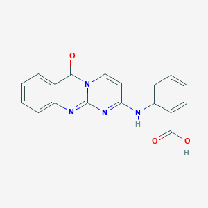 molecular formula C18H12N4O3 B2710245 2-[(6-Oxo-6h-pyrimido[2,1-b]quinazolin-2-yl)amino]benzoic acid CAS No. 90666-72-1