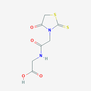 2-[2-(4-Oxo-2-sulfanylidene-1,3-thiazolidin-3-yl)acetamido]acetic acid