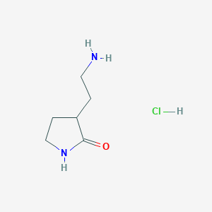3-(2-Aminoethyl)pyrrolidin-2-one hcl
