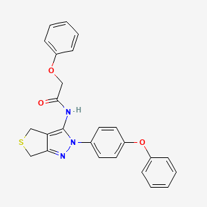 molecular formula C25H21N3O3S B2710268 2-苯氧基-N-(2-(4-苯氧基苯基)-4,6-二氢-2H-噻吩[3,4-c]吡唑-3-基)乙酰胺 CAS No. 396724-79-1