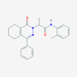 molecular formula C24H25N3O2 B271027 N-(2-methylphenyl)-2-(1-oxo-4-phenyl-5,6,7,8-tetrahydrophthalazin-2(1H)-yl)propanamide 