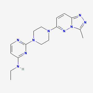 molecular formula C16H21N9 B2710270 N-ethyl-2-(4-{3-methyl-[1,2,4]triazolo[4,3-b]pyridazin-6-yl}piperazin-1-yl)pyrimidin-4-amine CAS No. 2415527-36-3