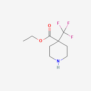 molecular formula C9H14F3NO2 B2710271 乙酸-4-(三氟甲基)哌啶-4-甲酸酯 CAS No. 1211592-31-2