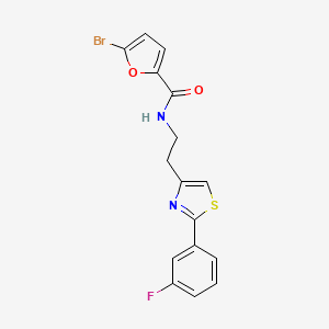 molecular formula C16H12BrFN2O2S B2710274 5-bromo-N-(2-(2-(3-fluorophenyl)thiazol-4-yl)ethyl)furan-2-carboxamide CAS No. 895781-51-8