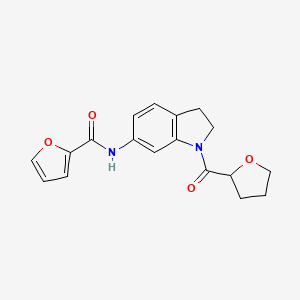 N-(1-(tetrahydrofuran-2-carbonyl)indolin-6-yl)furan-2-carboxamide