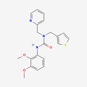 molecular formula C20H21N3O3S B2710283 3-(2,3-Dimethoxyphenyl)-1-(pyridin-2-ylmethyl)-1-(thiophen-3-ylmethyl)urea CAS No. 1235390-13-2