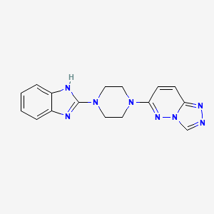 molecular formula C16H16N8 B2710290 6-[4-(1H-Benzimidazol-2-yl)piperazin-1-yl]-[1,2,4]triazolo[4,3-b]pyridazine CAS No. 2380187-53-9