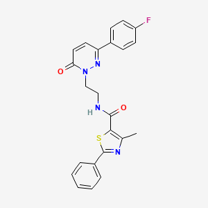 N-(2-(3-(4-fluorophenyl)-6-oxopyridazin-1(6H)-yl)ethyl)-4-methyl-2-phenylthiazole-5-carboxamide