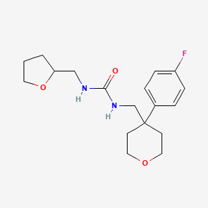 1-((4-(4-fluorophenyl)tetrahydro-2H-pyran-4-yl)methyl)-3-((tetrahydrofuran-2-yl)methyl)urea