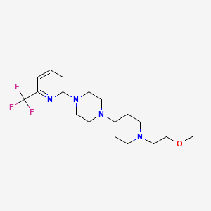 molecular formula C18H27F3N4O B2710300 1-(1-(2-甲氧基乙基)哌啶-4-基)-4-(6-(三氟甲基)吡啶-2-基)哌嗪 CAS No. 2034243-33-7