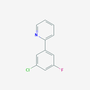 molecular formula C11H7ClFN B2710308 2-(3-Chloro-5-fluorophenyl)pyridine CAS No. 1379364-97-2