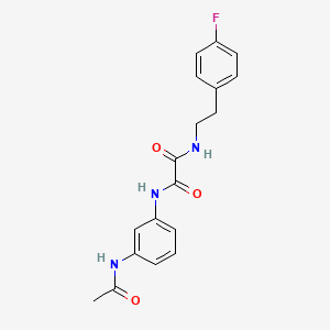 molecular formula C18H18FN3O3 B2710311 N1-(3-acetamidophenyl)-N2-(4-fluorophenethyl)oxalamide CAS No. 899748-49-3