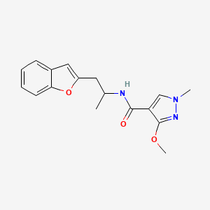 N-(1-(benzofuran-2-yl)propan-2-yl)-3-methoxy-1-methyl-1H-pyrazole-4-carboxamide
