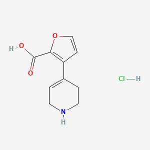 molecular formula C10H12ClNO3 B2710317 3-(1,2,3,6-四氢吡啶-4-基)呋喃-2-羧酸;盐酸 CAS No. 2580241-88-7