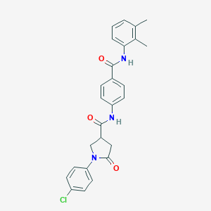 molecular formula C26H24ClN3O3 B271032 1-(4-chlorophenyl)-N-{4-[(2,3-dimethylanilino)carbonyl]phenyl}-5-oxo-3-pyrrolidinecarboxamide 