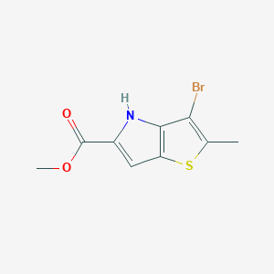 molecular formula C9H8BrNO2S B2710322 methyl 3-bromo-2-methyl-4H-thieno[3,2-b]pyrrole-5-carboxylate CAS No. 478239-04-2