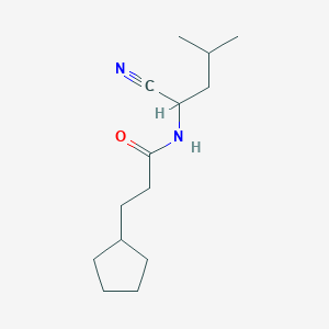 molecular formula C14H24N2O B2710330 N-(1-cyano-3-methylbutyl)-3-cyclopentylpropanamide CAS No. 1311687-33-8