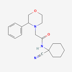 molecular formula C19H25N3O2 B2710332 N-(1-cyanocyclohexyl)-2-(3-phenylmorpholin-4-yl)acetamide CAS No. 2093853-47-3