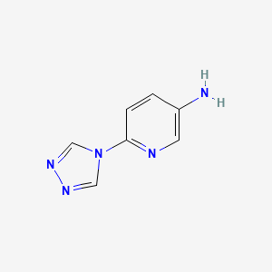 molecular formula C7H7N5 B2710342 6-(4H-1,2,4-triazol-4-yl)pyridin-3-amine CAS No. 1306723-17-0