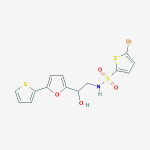 5-bromo-N-{2-hydroxy-2-[5-(thiophen-2-yl)furan-2-yl]ethyl}thiophene-2-sulfonamide