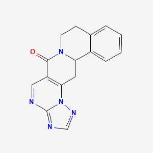 8,9,13b,14-tetrahydro-6H-[1,2,4]triazolo[5'',1'':2',3']pyrimido[4',5':4,5]pyrido[2,1-a]isoquinolin-6-one
