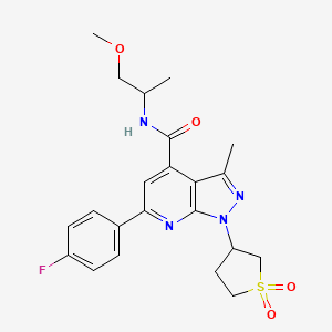 1-(1,1-dioxidotetrahydrothiophen-3-yl)-6-(4-fluorophenyl)-N-(1-methoxypropan-2-yl)-3-methyl-1H-pyrazolo[3,4-b]pyridine-4-carboxamide