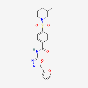 N-(5-(furan-2-yl)-1,3,4-oxadiazol-2-yl)-4-((3-methylpiperidin-1-yl)sulfonyl)benzamide
