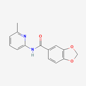 N-(6-methylpyridin-2-yl)-1,3-benzodioxole-5-carboxamide