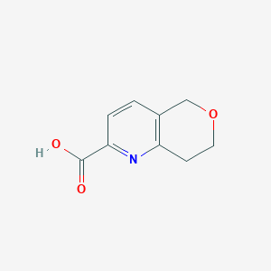molecular formula C9H9NO3 B2710356 7,8-Dihydro-5H-pyrano[4,3-b]pyridine-2-carboxylic acid CAS No. 1211532-95-4