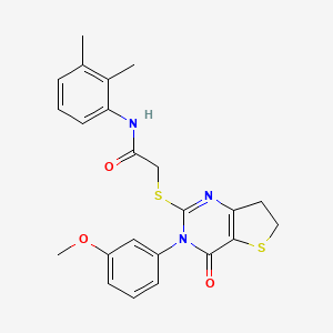 molecular formula C23H23N3O3S2 B2710358 N-(2,3-dimethylphenyl)-2-((3-(3-methoxyphenyl)-4-oxo-3,4,6,7-tetrahydrothieno[3,2-d]pyrimidin-2-yl)thio)acetamide CAS No. 877654-91-6