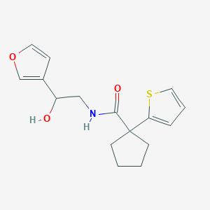 N-(2-(furan-3-yl)-2-hydroxyethyl)-1-(thiophen-2-yl)cyclopentanecarboxamide