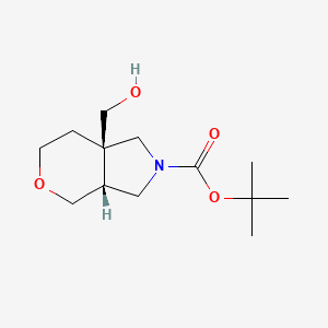 molecular formula C13H23NO4 B2710376 Tert-butyl (3aR,7aR)-7a-(hydroxymethyl)-1,3,3a,4,6,7-hexahydropyrano[3,4-c]pyrrole-2-carboxylate CAS No. 2411180-13-5