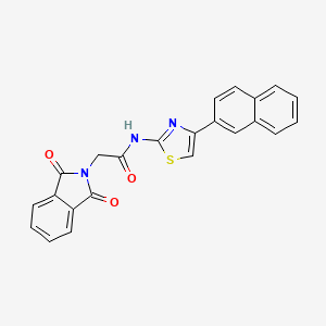 molecular formula C23H15N3O3S B2710379 2-(1,3-二氧代异吲哚-2-基)-N-(4-(萘-2-基)噻唑-2-基)乙酰胺 CAS No. 477545-64-5