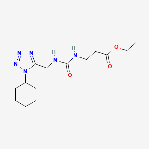 molecular formula C14H24N6O3 B2710381 ethyl 3-(3-((1-cyclohexyl-1H-tetrazol-5-yl)methyl)ureido)propanoate CAS No. 920420-72-0