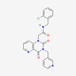 molecular formula C22H18ClN5O3 B2710387 N-(2-氯苄基)-2-(2,4-二氧杂-3-(吡啶-3-基甲基)-3,4-二氢嘧啶-1(2H)-基)乙酰胺 CAS No. 941902-00-7