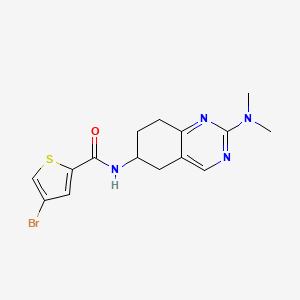 molecular formula C15H17BrN4OS B2710399 4-bromo-N-[2-(dimethylamino)-5,6,7,8-tetrahydroquinazolin-6-yl]thiophene-2-carboxamide CAS No. 2097860-83-6