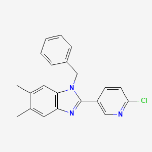 1-benzyl-2-(6-chloropyridin-3-yl)-5,6-dimethyl-1H-1,3-benzodiazole