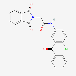 molecular formula C23H15ClN2O4 B2710421 N-(3-benzoyl-4-chlorophenyl)-2-(1,3-dioxoisoindolin-2-yl)acetamide CAS No. 392290-23-2