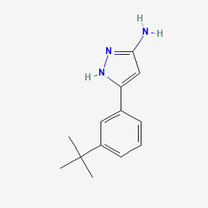 molecular formula C13H17N3 B2710424 5-(3-Tert-butylphenyl)-1H-pyrazol-3-amine CAS No. 1693737-19-7