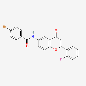 molecular formula C22H13BrFNO3 B2710439 4-溴-N-[2-(2-氟苯基)-4-氧代-4H-香豆素-6-基]苯甲酰胺 CAS No. 923234-74-6