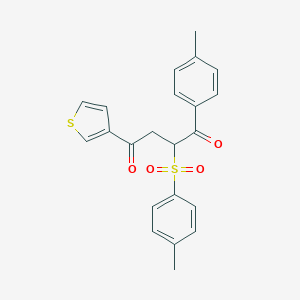molecular formula C22H20O4S2 B271044 1-(4-Methylphenyl)-2-[(4-methylphenyl)sulfonyl]-4-(3-thienyl)-1,4-butanedione 