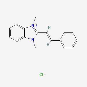 molecular formula C17H17ClN2 B2710455 (E)-1,3-dimethyl-2-styryl-1H-benzo[d]imidazol-3-ium chloride CAS No. 201416-35-5